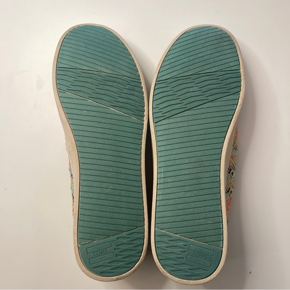 TOMS Multi Colored Woven Fabric - Aztec Print - Flats Slip On Shoes - Women’s 9 - Picture 7 of 9